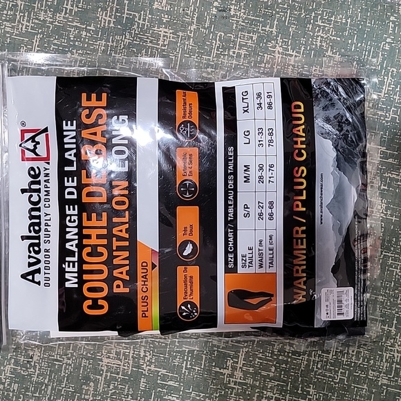 NWT (IN BAG) Women's Avalanche WOOL BLEND Base Layers PANTS - Picture 2 of 3